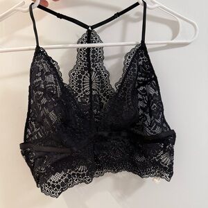 Free People Black Lace Bralette